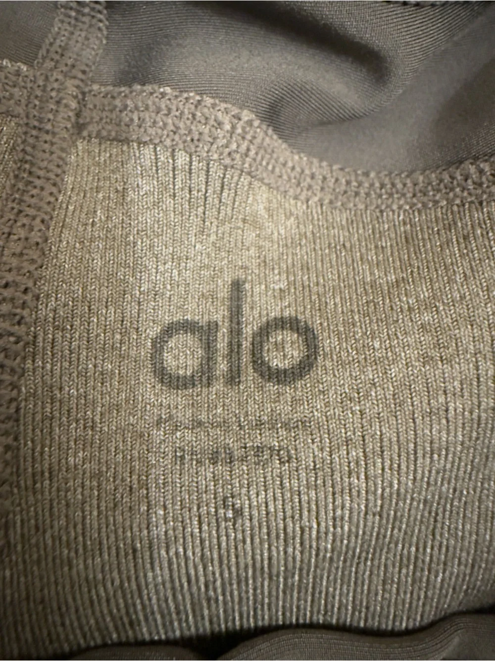ALO Yoga Olive Ribbed Panel Leggings